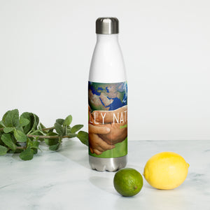 Wholly Natural™ The World Is In Our Hands Steel Water Bottle