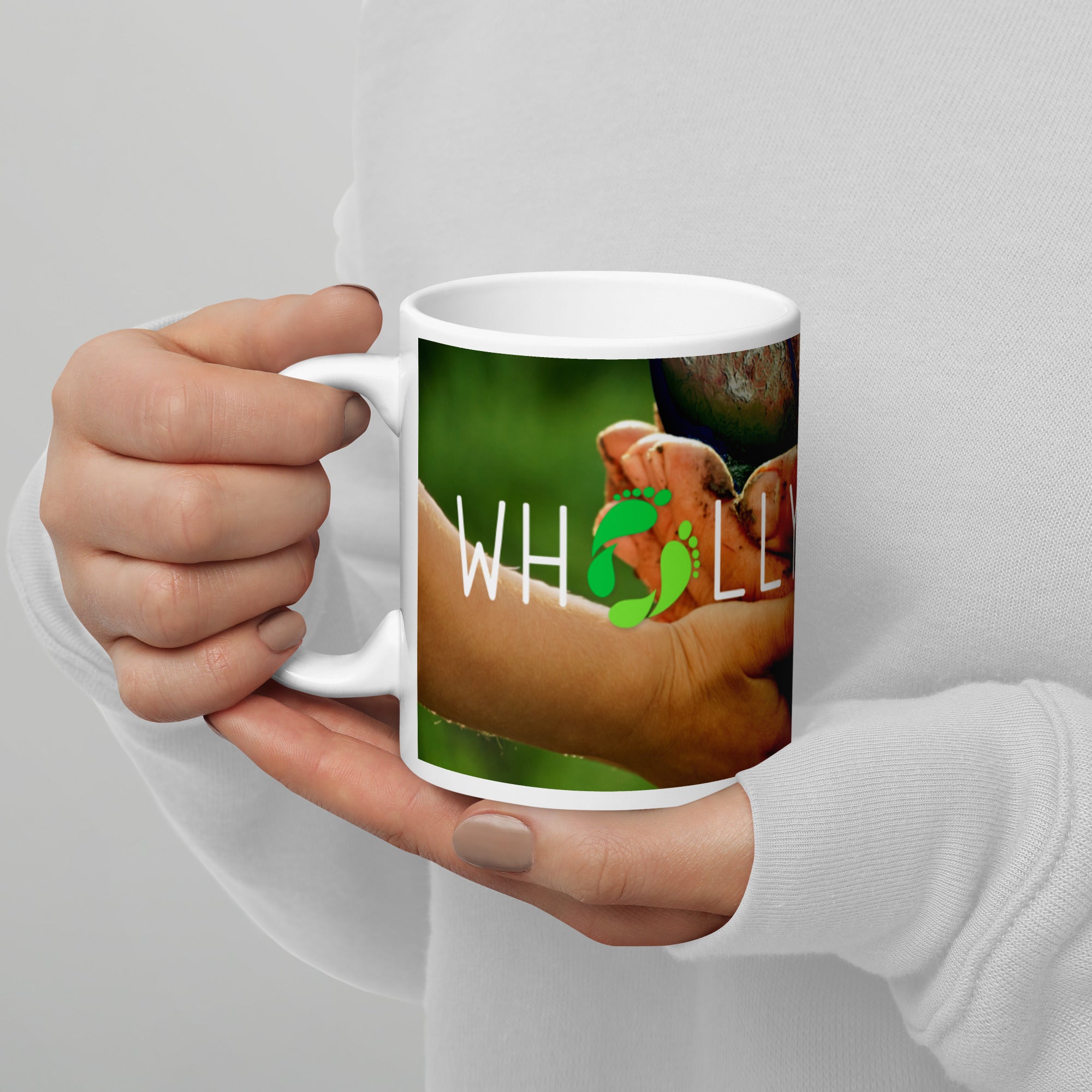Wholly Natural™ The World Is In Our Hands Ceramic Mug